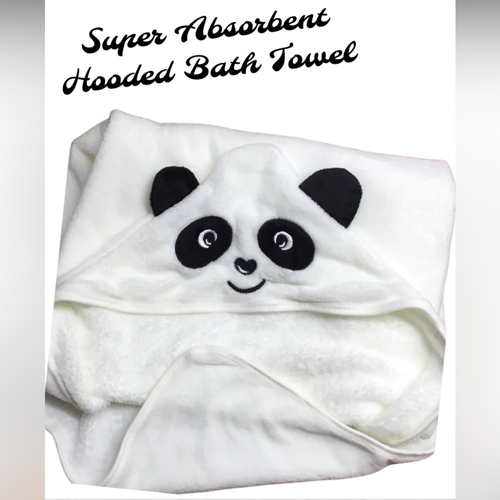 Super Absorbent Hooded Baby Bath Towel - Panda